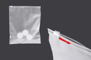 Matte semi-transparent zipper plastic bag in size 250x300 mm - 100 pcs-5