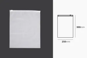 Matte semi-transparent zipper plastic bag in size 250x300 mm - 100 pcs-2