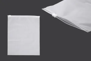 Matte semi-transparent zipper plastic bag in size 250x300 mm - 100 pcs-1