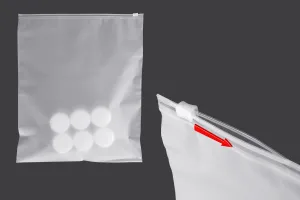 Matte semi-transparent zipper plastic bag in size 300x350 mm - 100 pcs-5
