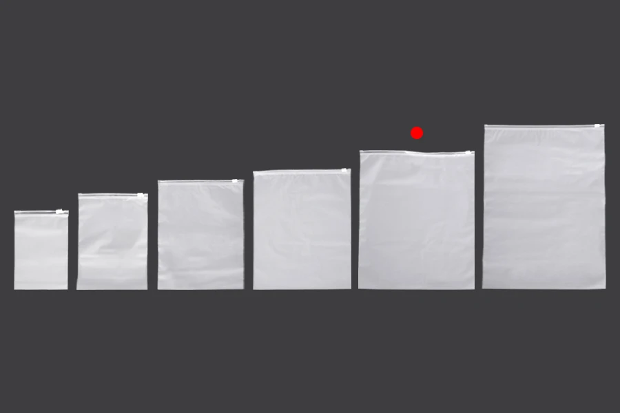 Matte semi-transparent zipper plastic bag in size 300x350 mm - 100 pcs Matte semi-transparent zipper plastic bag in size 300x350 mm - 100 pcs