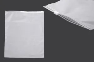 Matte semi-transparent zipper plastic bag in size 300x350 mm - 100 pcs-1
