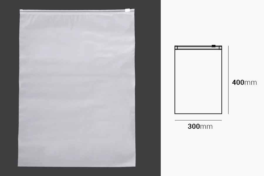 Σακουλάκια συσκευασίας 300x400 mm πλαστικά, ημιδιάφανα ματ με φερμουάρ (zip) - 100 τμχ Σακουλάκια συσκευασίας 300x400 mm πλαστικά, ημιδιάφανα ματ με φερμουάρ (zip) - 100 τμχ
