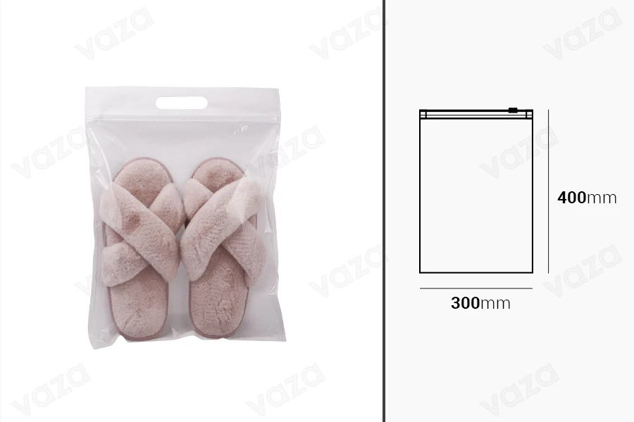 Σακουλάκια 300x400 mm πλαστικά (PE) με φερμουάρ - 20 τμχ Σακουλάκια 300x400 mm πλαστικά (PE) με φερμουάρ - 20 τμχ-εικόνα_διαστάσεις