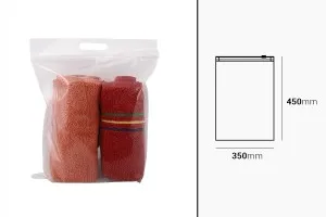 350x450 mm Plastiktüten (PE) mit Reißverschlüssen - 20 Stück-2