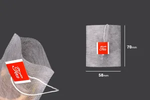 Teebeutel 58x70mm mit Karte - 50 Stück-2
