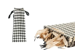 Paper gift bag with satin handle and satin ribbon bow tie in two colours in size 190x120x270 mm - 12 pieces-3