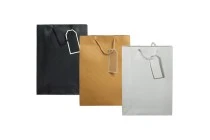 Paper gift bag with cotton handle in size 240x80x320 mm in different colours Paper gift bag with cotton handle in size 240x80x320 mm in different colours