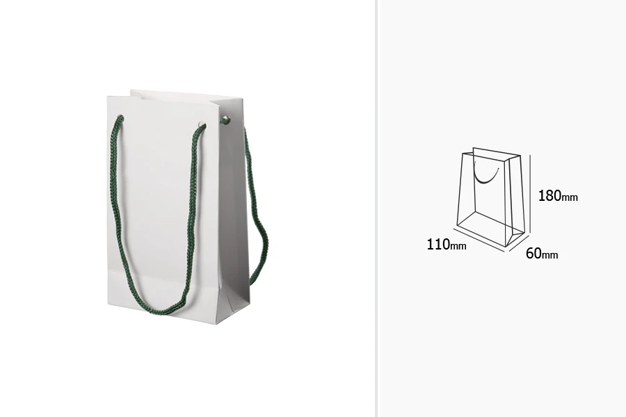 Σακούλα δώρου χάρτινη 110x60x180 mm με κορδόνι - 20 τμχ Σακούλα δώρου χάρτινη 110x60x180 mm με κορδόνι - 20 τμχ