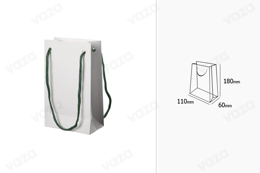 Σακούλα δώρου χάρτινη 110x60x180 mm με κορδόνι - 20 τμχ-