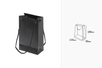 Σακούλα δώρου χάρτινη σε μαύρο ματ χρώμα 110x60x180 mm με κορδόνι - 20 τμχ