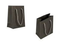 Τσάντα δώρου χάρτινη σε γκρι χρώμα 110x60x140 με κορδόνι