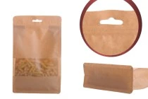 Σακουλάκια κραφτ τύπου Doy Pack, με κλείσιμο "zip", παράθυρο και τρύπα Eurohole, εσωτερική και εξωτερική διάφανη επένδυση και δυνατότητα σφράγισης με θερμοκόλληση 160x80x260 mm - 50 τμχ Σακουλάκια κραφτ τύπου Doy Pack, με κλείσιμο "zip", παράθυρο και τρύπα Eurohole, εσωτερική και εξωτερική διάφανη επένδυση και δυνατότητα σφράγισης με θερμοκόλληση 160x80x260 mm - 50 τμχ