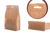 Σακουλάκια κραφτ τύπου Doy Pack, με κλείσιμο "zip", παράθυρο και τρύπα Eurohole, εσωτερική και εξωτερική διάφανη επένδυση και δυνατότητα σφράγισης με θερμοκόλληση 160x80x260 mm - 50 τμχ Σακουλάκια κραφτ τύπου Doy Pack, με κλείσιμο "zip", παράθυρο και τρύπα Eurohole, εσωτερική και εξωτερική διάφανη επένδυση και δυνατότητα σφράγισης με θερμοκόλληση 160x80x260 mm - 50 τμχ