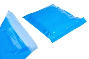 Blue self-seal adhesive waterproof PE courier bags in size 350x450 mm - 100 pcs-1