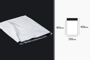 Wasserdichte PE-Kurier-Transporttaschen mit Selbstklebeverschluss 350x450mm - 100 Stück (passend für Größe A3)-2