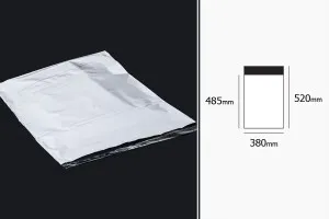 PE-Beutel mit Klebstoff Schließung 380 X 52mm-100 Stücke-2