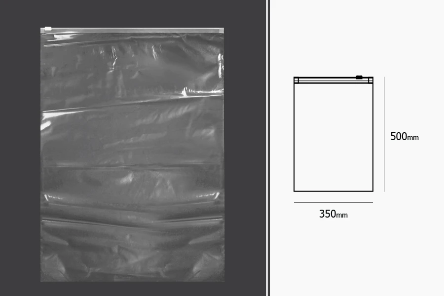 Bustine in plastica (PE) con cerniera 350x500mm – 50pz