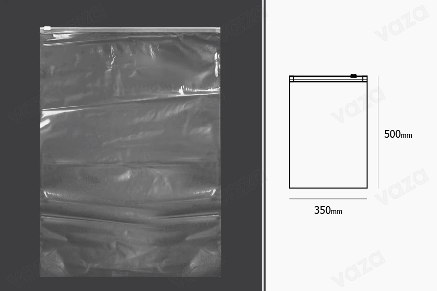 Σακουλάκια PE με φερμουάρ 350x500 mm - 50 τμχ Σακουλάκια PE με φερμουάρ 350x500 mm - 50 τμχ-εικόνα_διαστάσεις