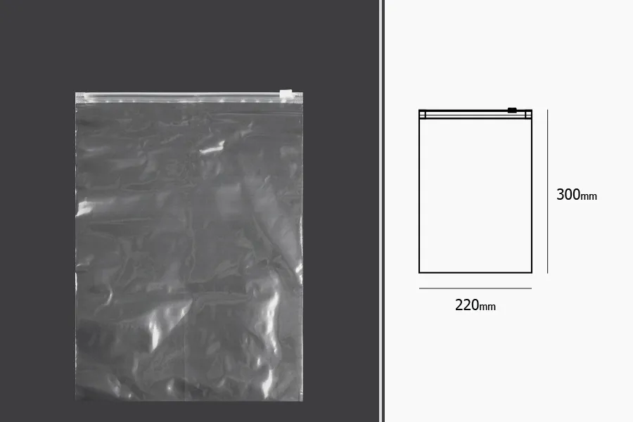 Sachets PE avec fermeture éclair 220 x 300 mm - 50 pcs