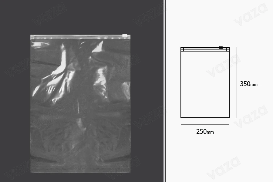 Σακουλάκια PE με φερμουάρ 250x350 mm - 50 τμχ Σακουλάκια PE με φερμουάρ 250x350 mm - 50 τμχ-εικόνα_διαστάσεις