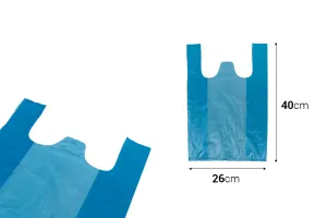 Sac en plastique bleu 26 x 40 cm - 100 pcs-2