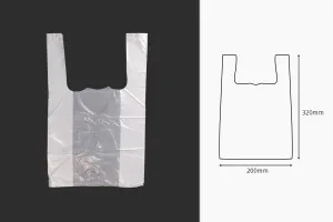 Transparent plastic carry-out bag in size 20x32 cm - 100 pcs-2