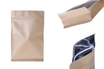 Σακουλάκια κραφτ τύπου Doy Pack, χωρίς τρύπα, με κλείσιμο "zip", εσωτερική επένδυση αλουμινίου και δυνατότητα σφράγισης με θερμοκόλληση 160x80x260 mm - 50 τμχ Σακουλάκια κραφτ τύπου Doy Pack, χωρίς τρύπα, με κλείσιμο "zip", εσωτερική επένδυση αλουμινίου και δυνατότητα σφράγισης με θερμοκόλληση 160x80x260 mm - 50 τμχ