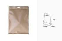 Σακουλάκια κραφτ τύπου Doy Pack, με κλείσιμο "zip", εσωτερική επένδυση αλουμινίου και δυνατότητα σφράγισης με θερμοκόλληση 200x80x290 mm - 50 τμχ