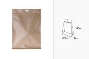 Taschen Kraft Formel Doy Pack-Verschluss „zip“, Aluminium Innenauskleidung und verschließbare durch Hitze 200x80x 290 mm - 50 Stk-2