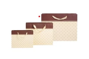 Paper gift bag with satin handle in different colours in size 320x110x260 mm-4