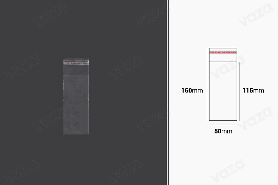 Klarsichtbeutel mit Selbstklebeverschluss 50x150mm - 1000 Stück-produktbild
