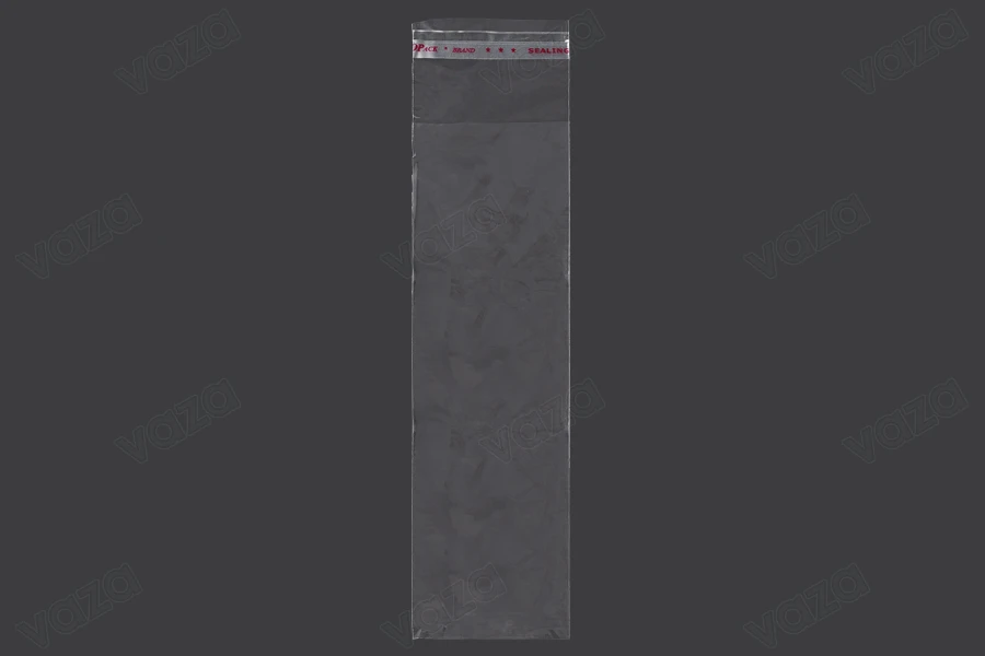 Bustine trasparenti con chiusura autoadesiva 50x200 mm  - 1000 pezzi-dimensioni_immagine