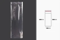 Σακουλάκια διαφανή με αυτοκόλλητο κλείσιμο 100x300 mm - 1000 τμχ