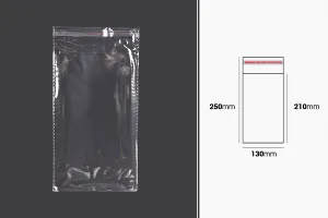 Bustine trasparenti con chiusura autoadesiva 130x250 mm - 1000 pz-2