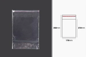 Bustine trasparenti con chiusura autoadesiva 170x250 mm - 1000 pz-2