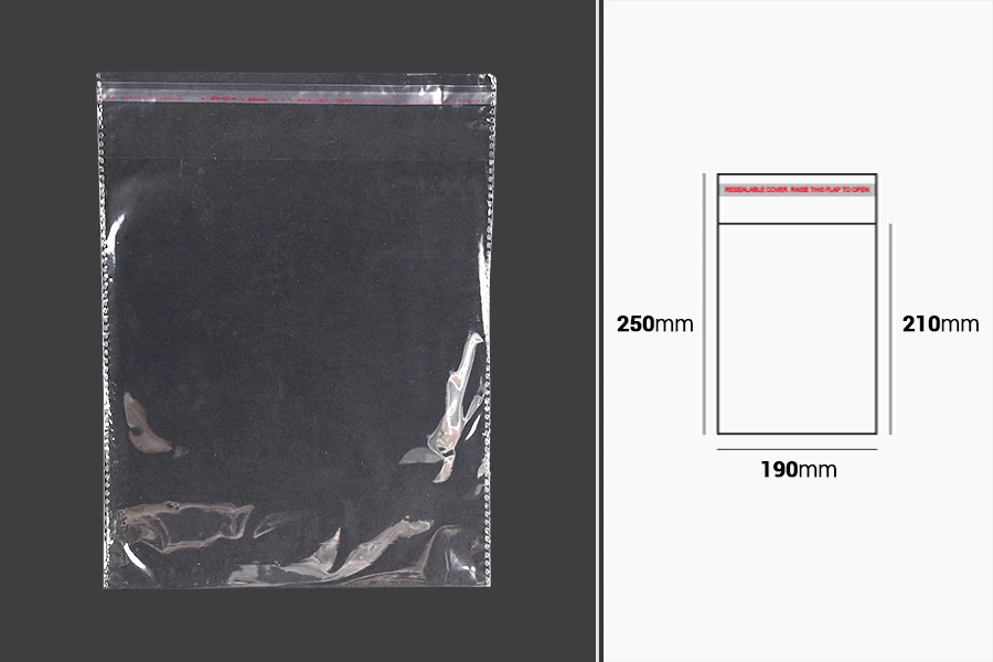 Sachets transparents avec fermeture auto-adhésive 190 x 250 mm - 1000 pcs Sachets transparents avec fermeture auto-adhésive 190 x 250 mm - 1000 pcs