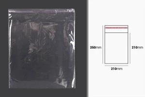 Transparent self-seal adhesive bags in size  210x250 mm - 1000 pcs-2