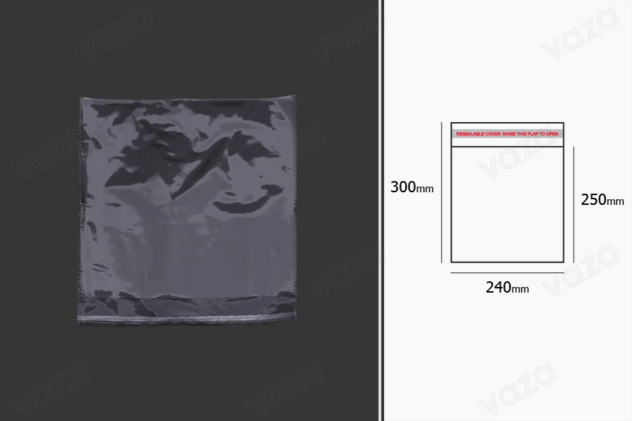 Transparent self-seal adhesive bags in size 240x300 mm - 1000 pcs-image_group