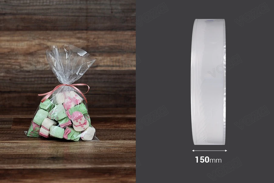 POF shrink bags in roll 2000 m - width 150 mm POF shrink bags in roll 2000 m - width 150 mm-image_dimensions
