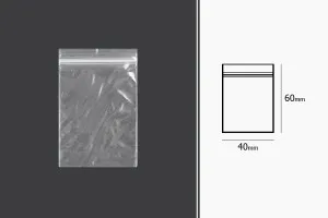 Transparent zip lock plastic bags in size 40x60 mm - 500 pcs-2