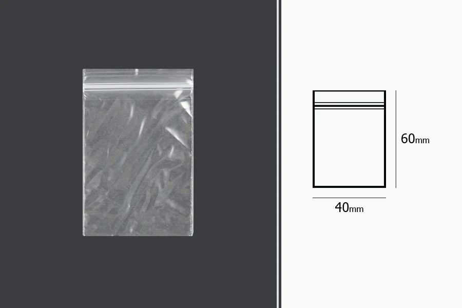Σακουλάκια με κλείσιμο zip 40x60 mm διαφανή πλαστικά - 500 τμχ Σακουλάκια με κλείσιμο zip 40x60 mm διαφανή πλαστικά - 500 τμχ