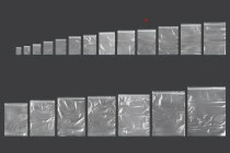 Transparent zip lock plastic bags in size 140x200 mm - 100 pcs Transparent zip lock plastic bags in size 140x200 mm - 100 pcs