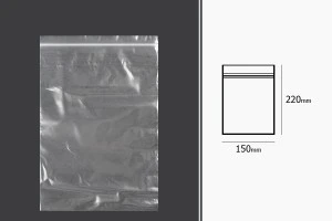 Transparent zip lock plastic bags in size 150x220 mm - 100 pcs-2