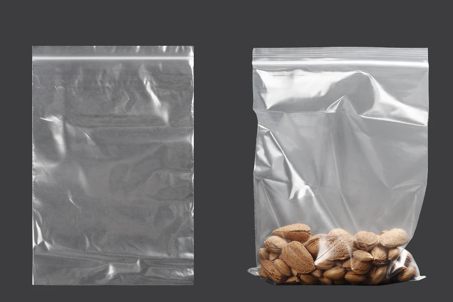 Σακουλάκια με κλείσιμο zip 160x230 mm διαφανή πλαστικά - 100 τμχ