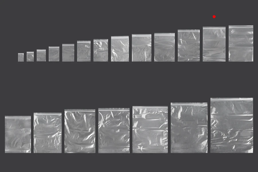 Σακουλάκια με κλείσιμο zip 160x230 mm διαφανή πλαστικά - 100 τμχ