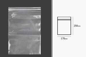 Σακουλάκια με κλείσιμο zip 170x250 mm διαφανή πλαστικά - 100 τμχ-2