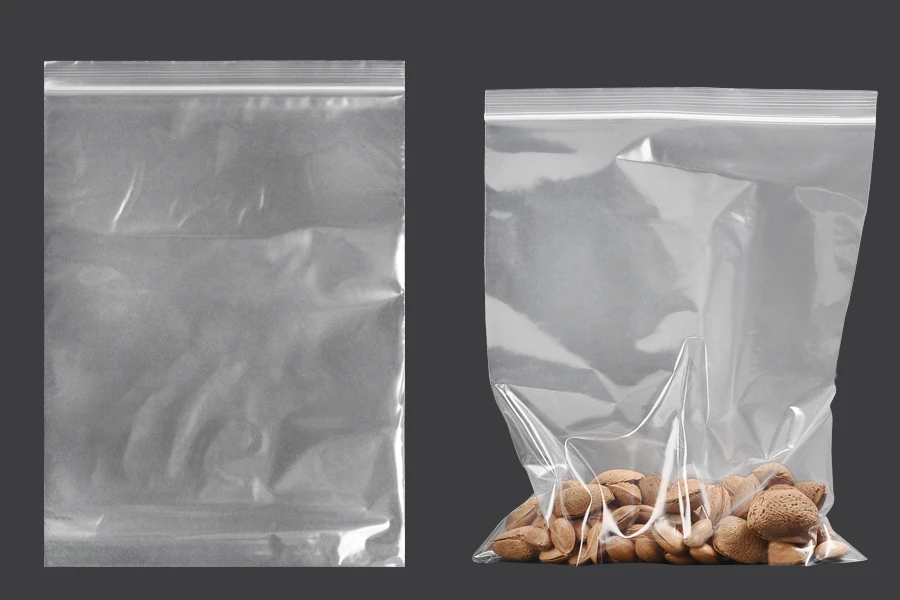 Σακουλάκια με κλείσιμο zip 200x285 mm διαφανή πλαστικά - 100 τμχ