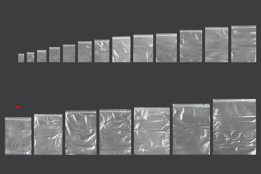 Σακουλάκια με κλείσιμο zip 200x285 mm διαφανή πλαστικά - 100 τμχ