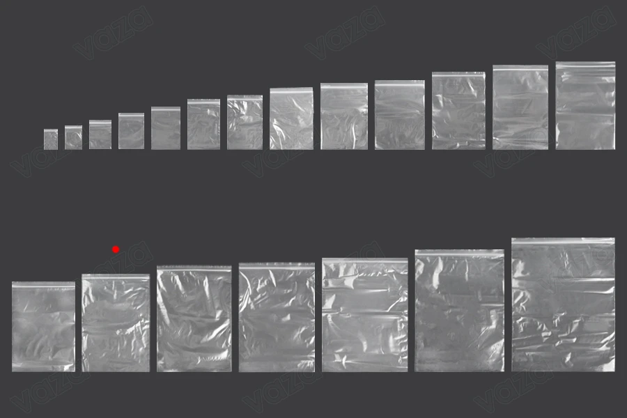Bustine di plastica con chiusura a zip  220x320 mm trasparenti – 100 pz-gruppo_immagini